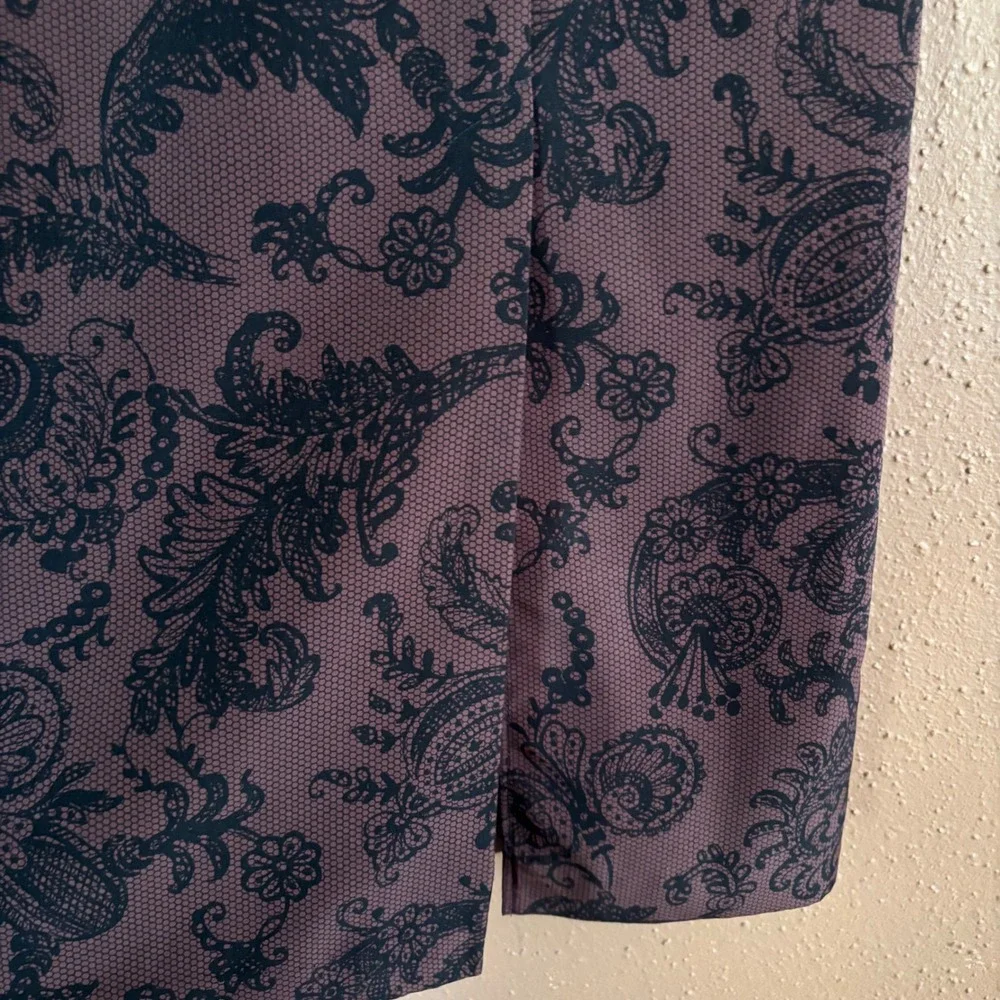 Liz Baker Petite Maxi Skirt 8P black & brown  Floral  NWT - Picture 3 of 7